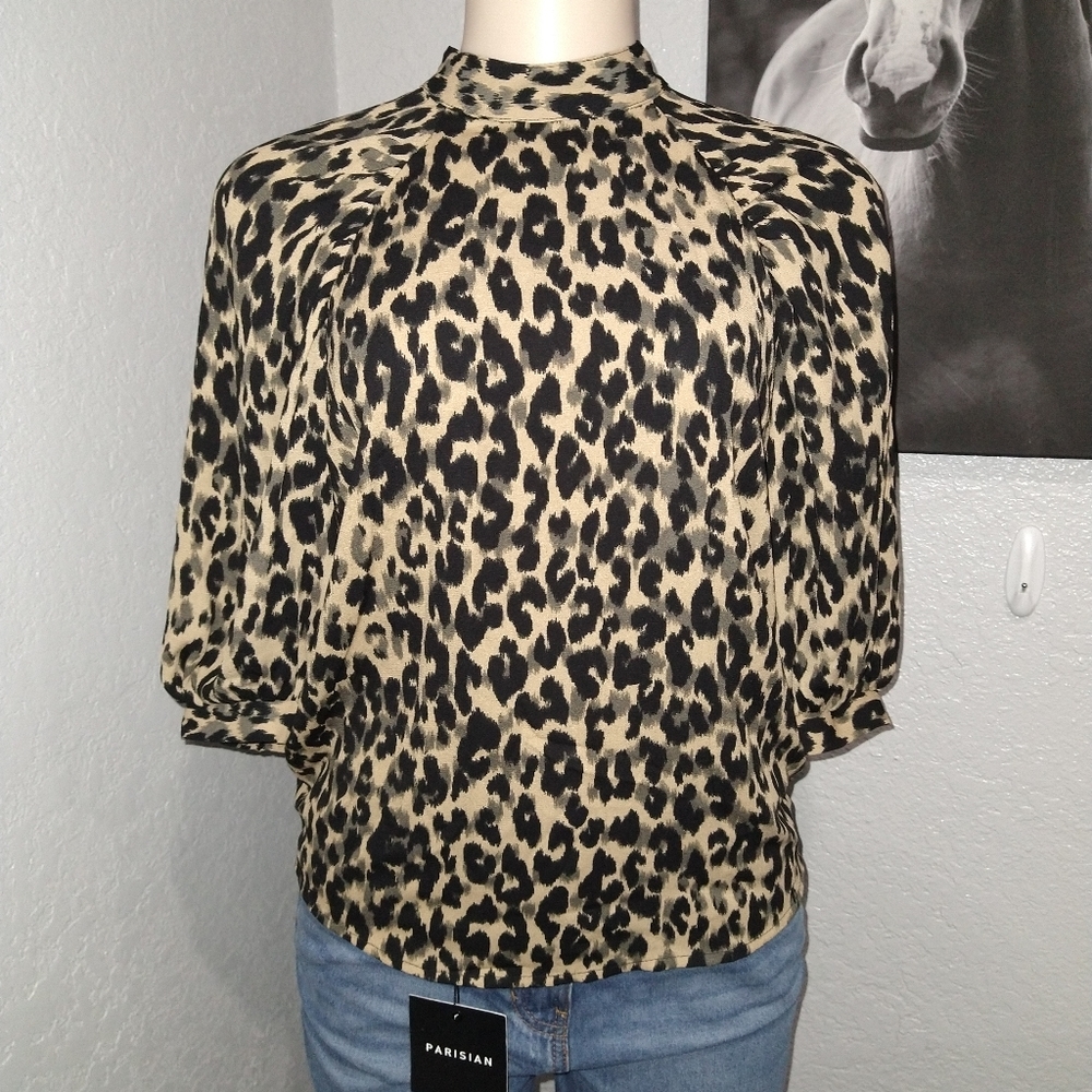 Halogen animal print blouse